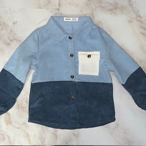 blue corduroy shirt